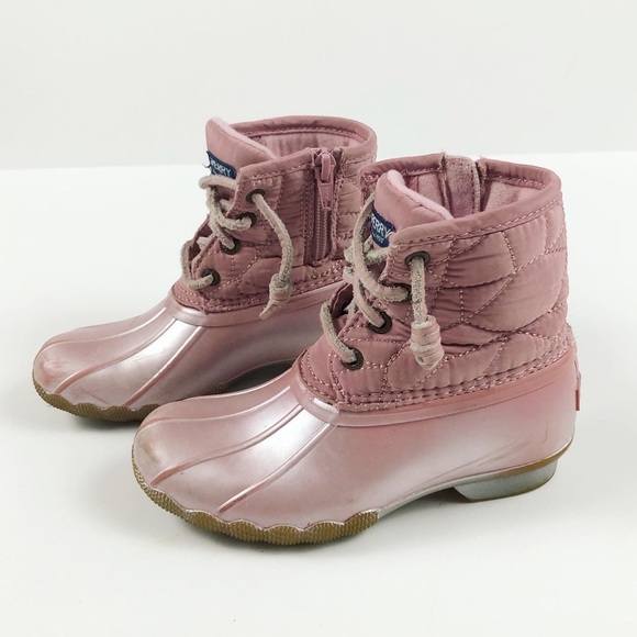 sperry pink saltwater boots